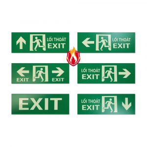 Đèn Exit chỉ hướng lối thoát (Tem kiểm định)