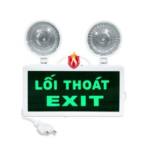 Đèn sự cố kết hợp Exit thoát hiểm (Tem kiểm định)